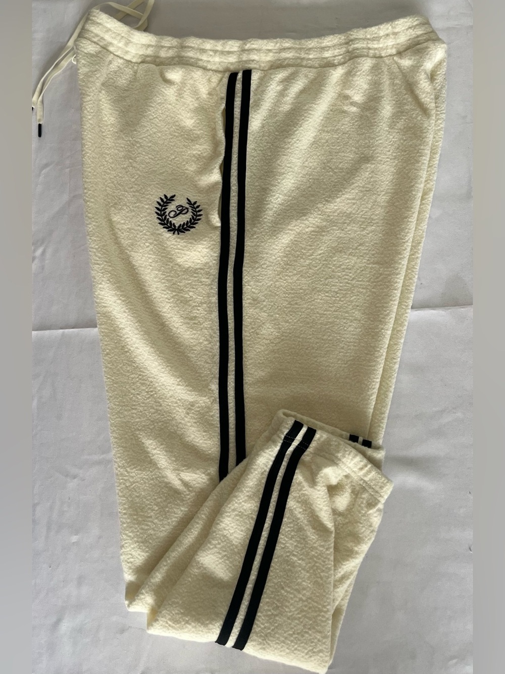New Victorias Secret Pink Joggers (XXL)Cream Cargo Sweatpants Wide Leg Pants NWT